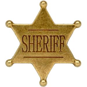 Code: G106 Replica  Six Point Ball Tipped Sheriff Badge