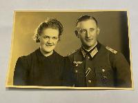 WW2 German Army Leutnant With Wife Photograph
