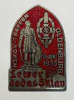 WW2 German NSKOV Treffen Oldenburg 1935 Badge