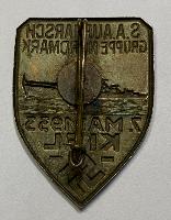 WW2 German S.A. Aufmarsch Gruppe Nordmark 7. Mai 1933 Kiel Day Badge