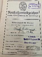  WW2 German DRL Sports Badge Qualification Book & POW Camp Document