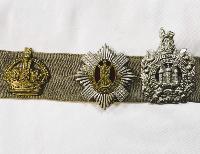 WW2 British Stable Belt With Collection Of WW2 Badges 