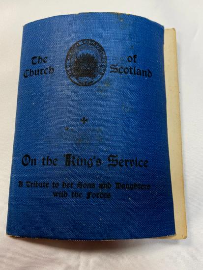 WW2 British Church Of Scotland On King's Service Book