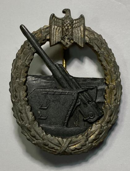 WW2 German Kriegsmarine Coastal Artillery Badge 