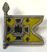 WW2 German WHW Nachrichtentruppe Flag Standard Donation Badge