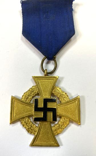 WW2 German Faithful Service Cross In Gold 