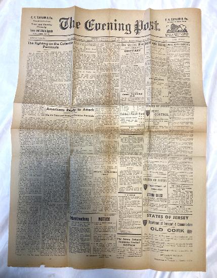 WW2 German Occupation Jersey Evening Post 23rd June 1944