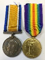 WW1 British War & Victory Medal Pair East Kent Regt