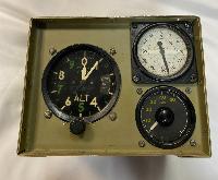 WW2 British RAF Cockpit Triple Dial