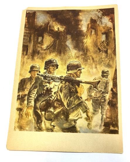 WW2 German Army Combat Propaganda Postcard