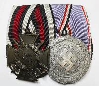 WW2 German Court Mounted Pair Consisting Of Luftschutz And Cross Of Honour
