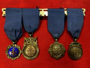 Four Boys Brigade Medals & Membership Card ON HOLD