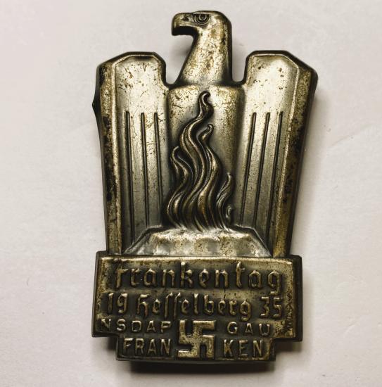 ww2 German Frankentag Hesselberg 1935 Badge