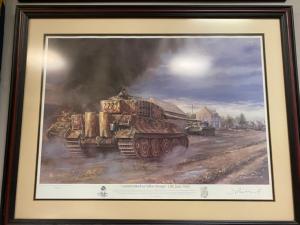 Counterattack At Villers-Bocage Michael Wittmann Framed Print By David Pentland SHOP COLLECTION ONLY