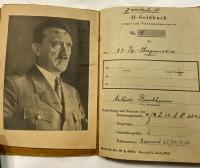 WW2 German Waffen SS Leibstandarte Adolf Hitler/Panzergrenadier Division Reichsfuhrer SS Soldbuch