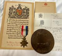 WW1 British Argyll & Sutherland Highlanders 1914-15 Star ,Scroll and Plaque 