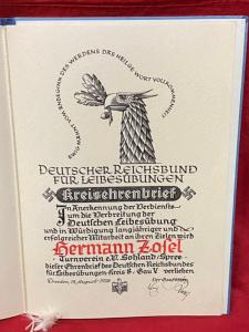 WW2 German DRL Binder & Certificate
