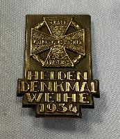 WW2 Austrian Helden Denkmal Weihe 1934 Badge