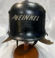 WW2 German M34 Feuerschutzpolizei Helmet With Neck Guard
