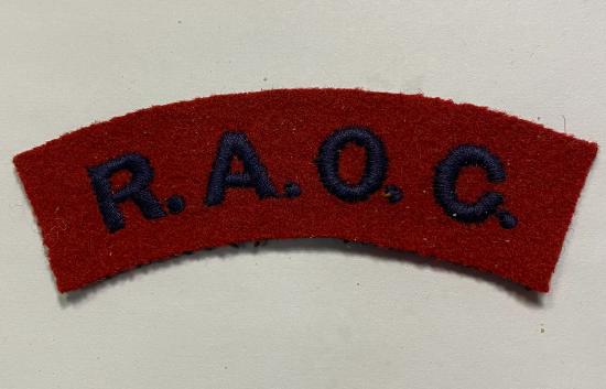 WW2 British Royal Army Ordnance Corp Cloth Shoulder Title