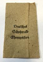 WW2 German West Wall Medal With Packet