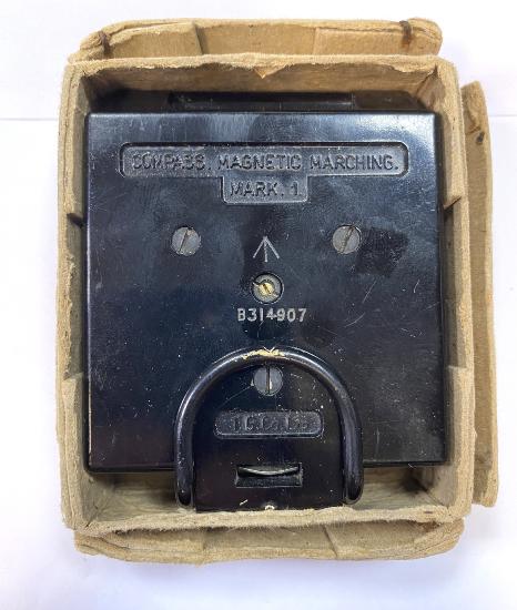 WW2 British Mk I Marching Compass In Box