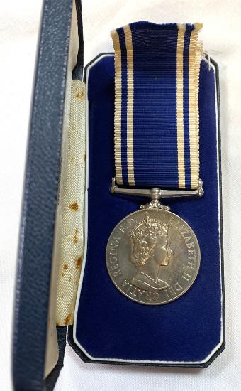 Queen Elizabeth II Cased Police Long Service Medal