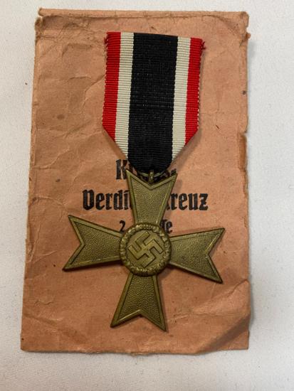 WW2 German War Merit Cross 2nd Class Without Swords In Packet