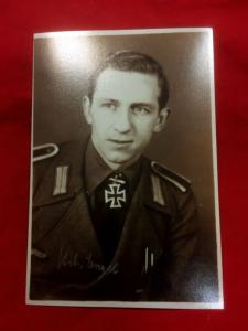 WW2 German Knights Cross Winner Heinrich Engel Signed Photograph  