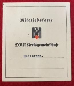 WW2 German DRK Mitgliedskarte