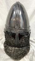 Spangenhelm Helmet With Wooden Stand
