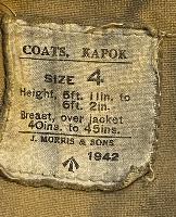 WW2 British Army Long Range Desert Group KAPOK Coat