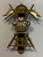 WW2 12th Royal Lancers Cap Badge  