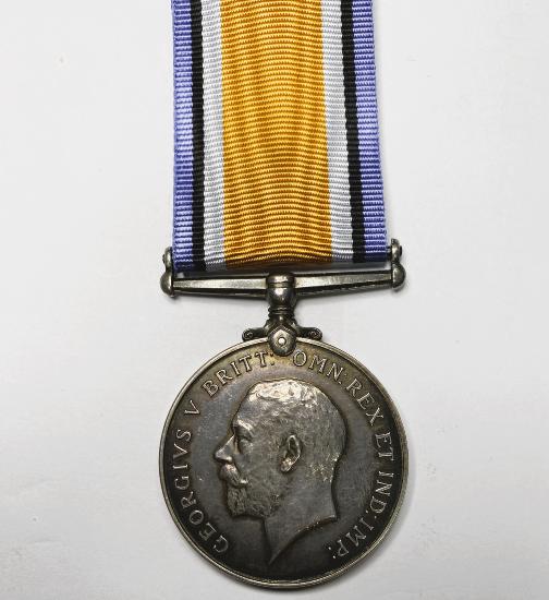 WW1 British War Medal to 10th Battalion Scottish Rifles ( KIA )