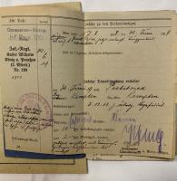 WW1 German Military Pass & Passport