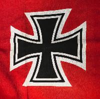 WW2 German Kriegsmarine Merchant ship flag with Iron Cross