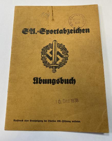 WW2 German  SA Sportsabzeichen Ubungsbuch