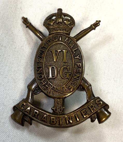 WW2 British 6th Dragoon Guards Cap Badge