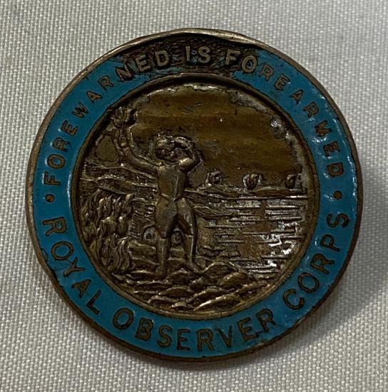 WW2 British Royal Observer Corp Badge