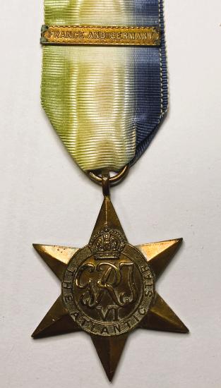 WW2 British Atlantic Star With France Germany Clasp