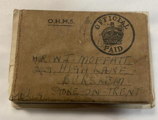 WW2 British Medal Box With Slip