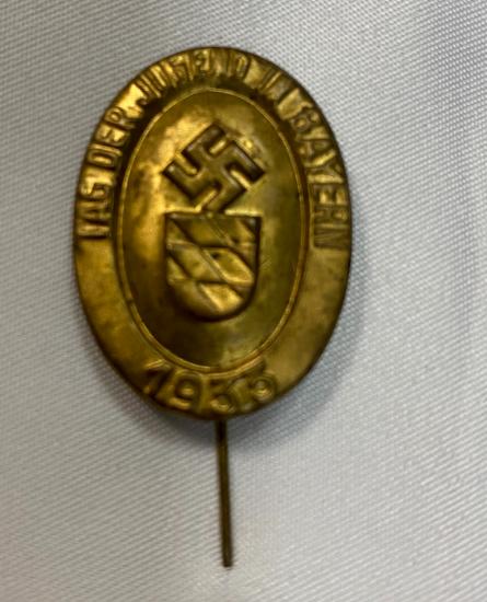 WW2 German Tag Der Jugend In Bayern 1933 Badge