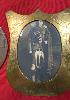WW1 Scottish Soldier Memorial Plaque With Photograph In Trench Art Frame  
