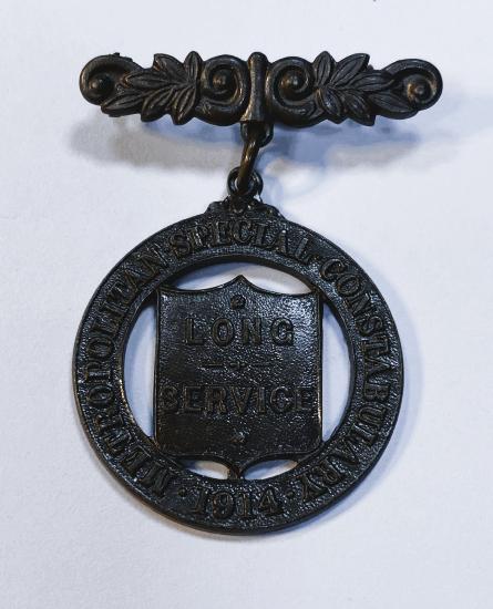 WW1 Metropolitan Special Constabulary 1914 Long Service Badge 