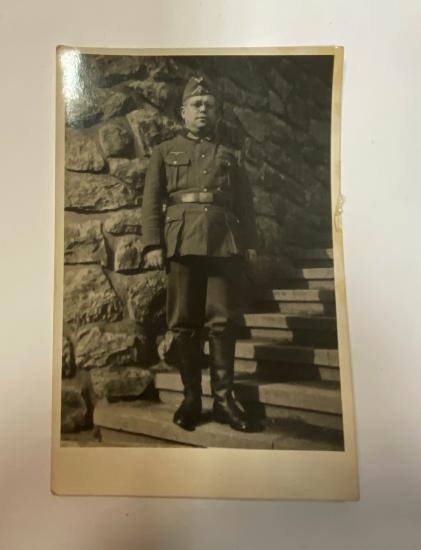 WW2 German Soldier Photo Postcard