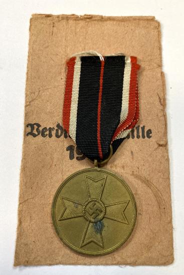 WW2 German War Merit Medal With Issue Packet