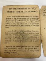 WW2 British Non-Fraternisation Documents 