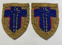 WW2 British Army Of The Rhine Cloth Shoulder Titles 