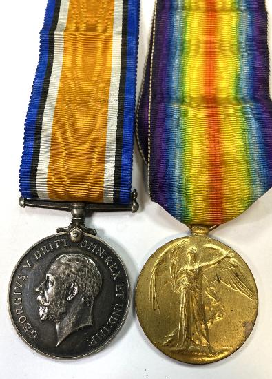 WW1 British Highland Light Infantry Medal Pair