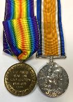WW1 British War & Victory Medal Pair AOC